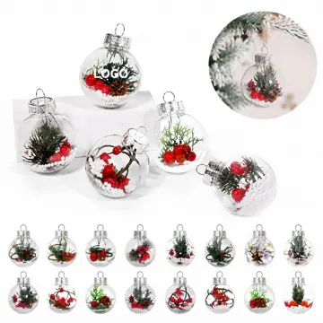 Clear Shatter-Resistant Christmas Ornament Balls
