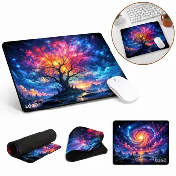 Custom Washable Mouse Pad with Non-Slip Rubber Base