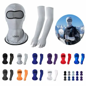 Ice Silk Cooling UV Sun Protection Face Mask and Arm