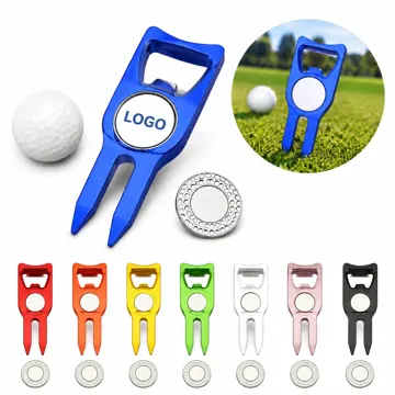 Golf Divot Tool Gift Set with Ball Marker and Cleaning Brush