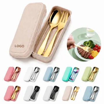 Stainless Steel Kids Tableware Set Portable Travel Utensils
