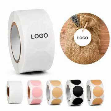 500 Custom Self-Adhesive Stickers 1.125" Removable Labels
