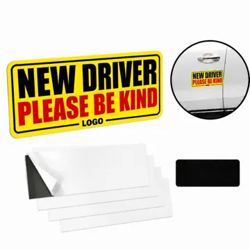 Magnetic Car Decal 9 7/8 x 3 1/8 in, Removable Vinyl