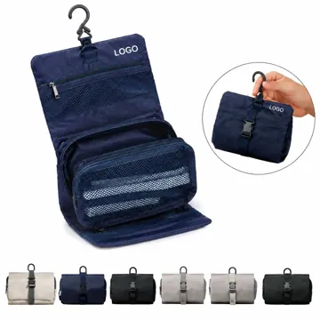 Foldable Waterproof Toiletry Bag with Snap-On Compartments