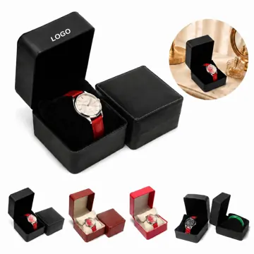 PU Leather Watch Case with Soft Interior for Travel Storage