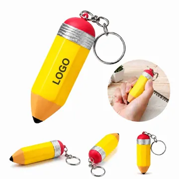 Pencil Shape Stress Reliever Keychain Squeeze Toy