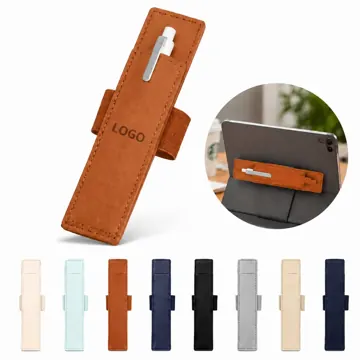 Elastic PU Leather Pen Holder for Notebooks, Planners