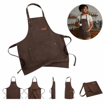 Adjustable Unisex Apron with Pockets for Cooking, Crafting