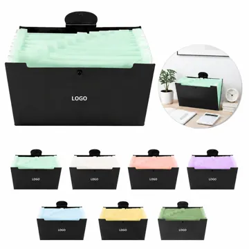 12-Pocket Expanding File Folder with Labels for Organized
