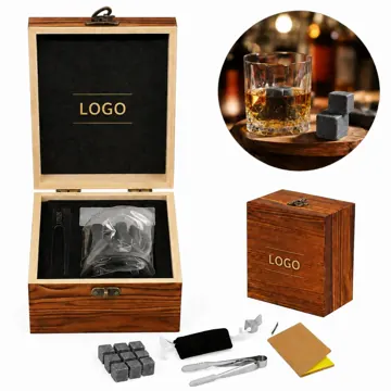 Reusable Whiskey Stones Gift Set for Chilled Drinks