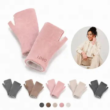 Velvet Fingerless Gloves for Winter Warmth & Dexterity