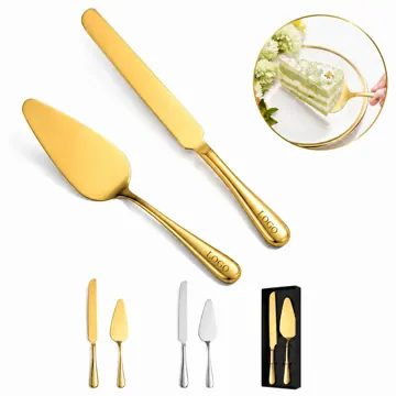 Stainless Steel Cake Cutter Set with Serrated Knife