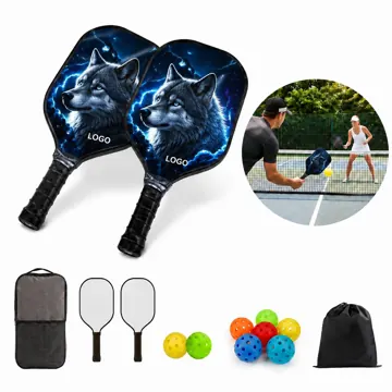 Carbon Fiber Pickleball Paddle Set with Padded Bag