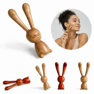 Eco Wooden Rabbit Massager Handheld Muscle Relaxation Tool