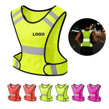 High Visibility Reflective Running Vest with Front Pocket