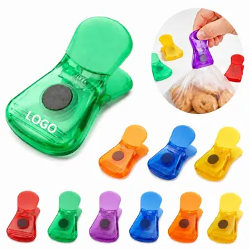 Magnetic Plastic Refrigerator Clips for Sealing Food Bags