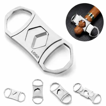 Precision Stainless Steel Geometric Cigar Cutter for Clean