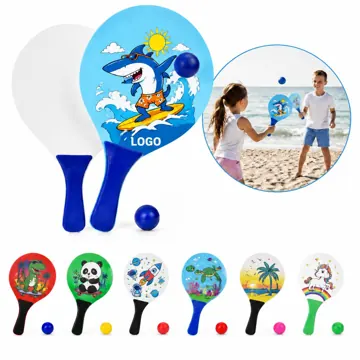 Beach Paddle Ball Game Set with Weather-Resistant Paddles