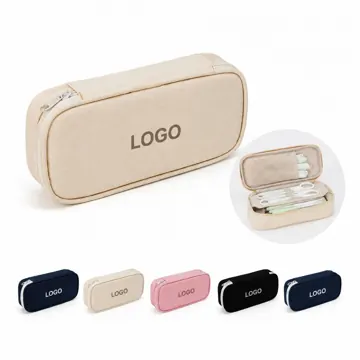 Oxford Cloth Zipper Pen Pencil Pouch Stationery Organizer