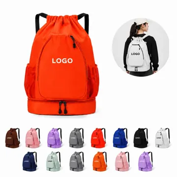 Lightweight Drawstring Sports Backpack for Rackets and Gear