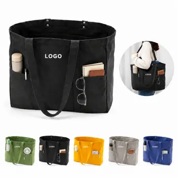 Large Canvas Shoulder Tote for Daily Commute and Shopping