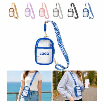 Transparent PVC Crossbody Sling Bag for Hands-Free Carry