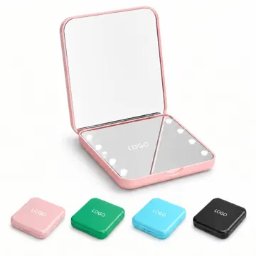 LED Double-Sided Magnifying Makeup Mirror with Adjustable