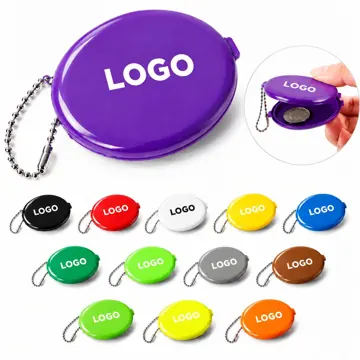 Oval PVC Coin Pouch with Snap Closure