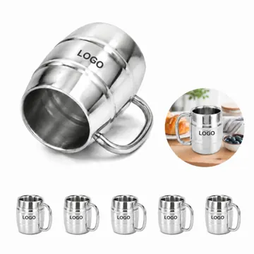 Double Wall Vacuum Camping Cup 300ML with Lid