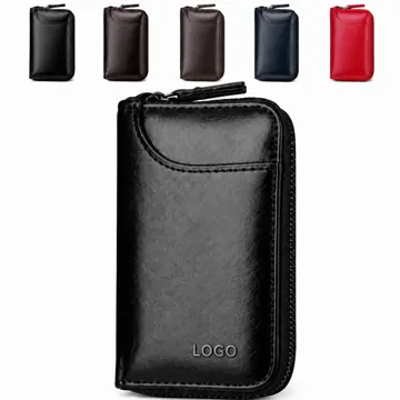Compact Leather Key Holder Pouch with Secure Closure