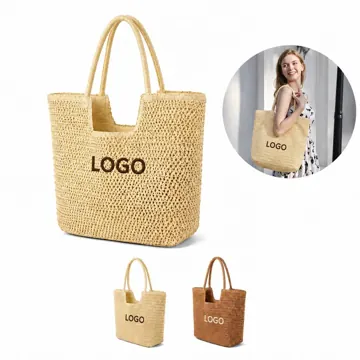 Eco-Friendly Woven Straw Tote for Beach and Picnics