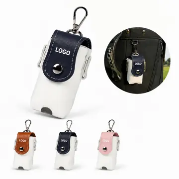 Compact Golf Ball Holder with Zipper and Belt Clip