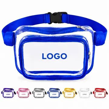 Transparent PVC Crossbody Bag with Zipper