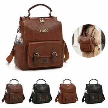 Retro Canvas Backpack with Padded Laptop Compartment