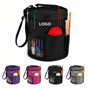 Knitting Crochet Yarn Organizer Bag with Compartments
