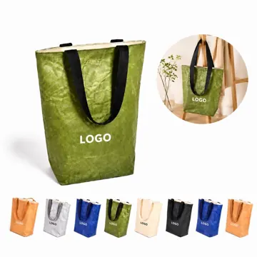Eco-Friendly Reusable Kraft Paper Tote Bag for Groceries