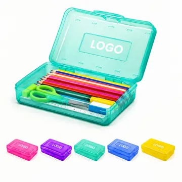 Large Capacity Zipper Pencil Box for Stationery Storage