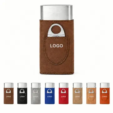 PU Leather Cigar Holder with Cutter