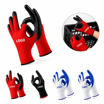 Rubber Coated Breathable Gardening Gloves for Planting