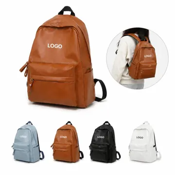 Waterproof Synthetic Leather Daypack with Padded Straps
