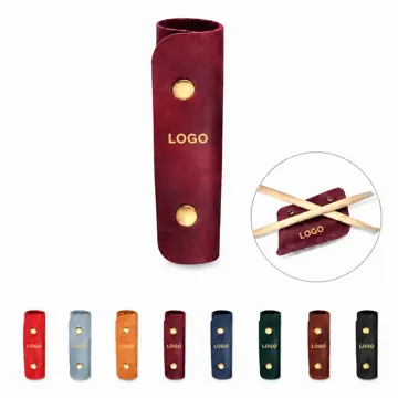 Leather Drumstick Carrying Case with Secure Closure