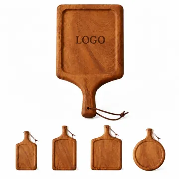 Solid Walnut Wood Steak Serving Board with Juice Groove