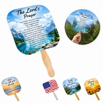 Full-Color Printed Wooden Hand Fan for Cooling and Decor