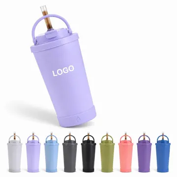 24 oz Vacuum Insulated Stainless Steel Tumbler with Straw