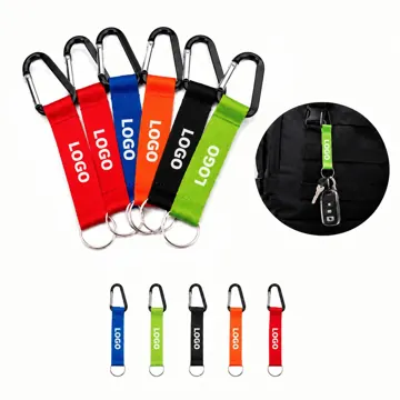Compact Nylon Pocket Lanyard with Clip for Keys and Badges