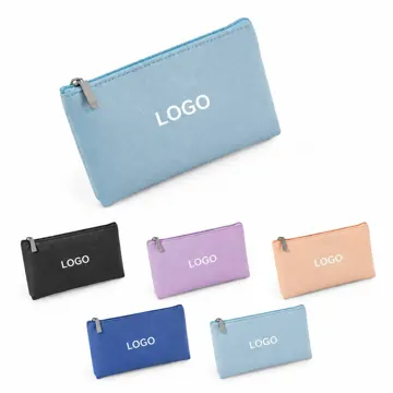 Portable PU Cosmetic Pouch with Zipper for Travel