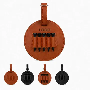 Compact Leather Golf Tee Storage Pouch