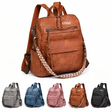 Water-Resistant PU Leather Backpack Purse for Everyday Use