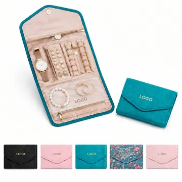 Compact Travel Jewelry Case with Padded Compartments