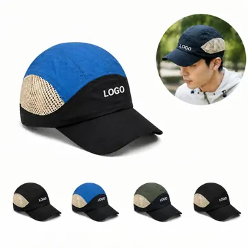 Breathable Short Brim Mesh Back Cap with Adjustable Fit